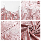 New Chinese Spice Girl Style New Velvet Fishtail Design Long Dress Sleeveless Premium Sexy Temperament Suspender Skirt N1022