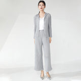 2025 suit women's spring new temperament loose shirt jacket drape straight pants fashion casual two-piece set