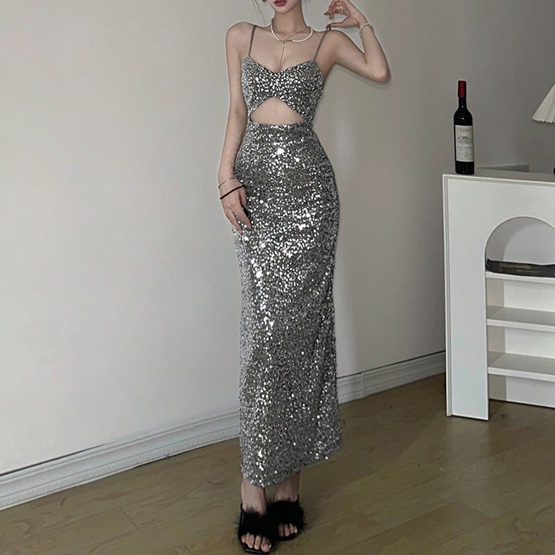 popular new summer New 2025 style sexy babes personality niche street slim and thin suspender dress