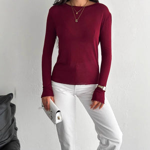 Popular trade ins wind  spring clothing thin skin-permeable lazy vacation wind long-sleeved sweater women's knitted sweater