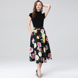 Casual suit women's knitted sweater temperament skirt two-piece set  summer new wear a complete set
