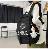 Wholesale Women's Double Backpack Popular Men's Backpack Letters Solid Color Junior High School High School Student Bag Ins Style Fashion