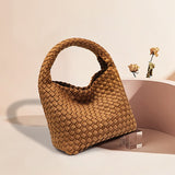 2025 New trendy retro child and mother bag New portable single shoulder diagonal span woven bag large capacity vegetable basket bucket bag