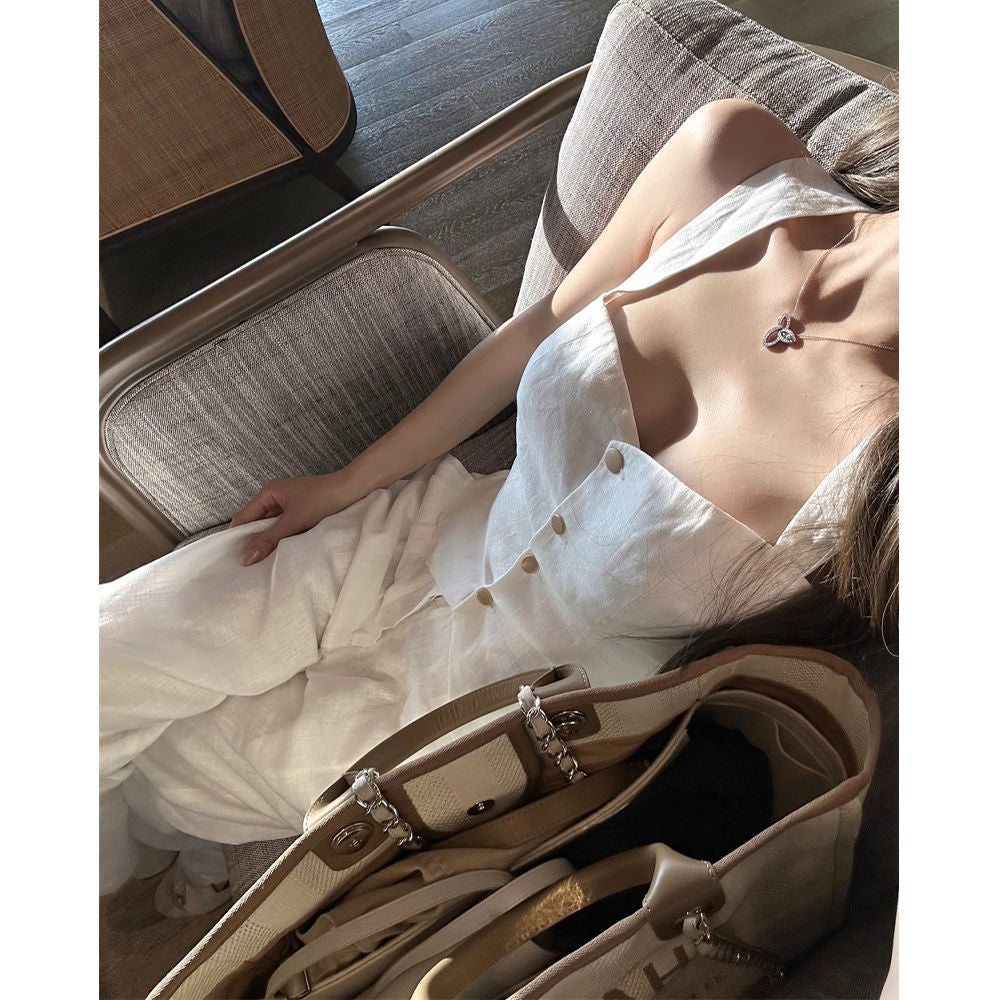 2025 popular summer new design sense fashion Harajuku street versatile slim-fit vest top wide-leg pants set