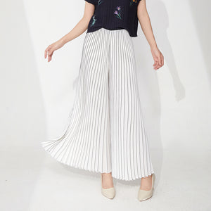 2025 Women's pants summer thin casual pants drooping feeling loose large size elastic waist versatile trouser skirt fashion  wide-leg pants