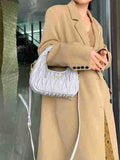 GOOSUDU 2025 Niche design handbag spring women's versatile exquisite high-end pleated underarm bag fashion summer