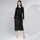 2025 High-end temperament skirt women's clothing spring and autumn new design pleated dress women's medium and long high-end