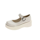 woloong  New Spring and Summer Women Mary Jane Shoes Sponge Cake Bottom Japanese Bowtie Student All-match Sweet Design Pumps