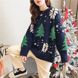 New Year Autumn and Winter New Super Hot Loose and Lazy Style Top Thickened Red Christmas Sweater  sweater women