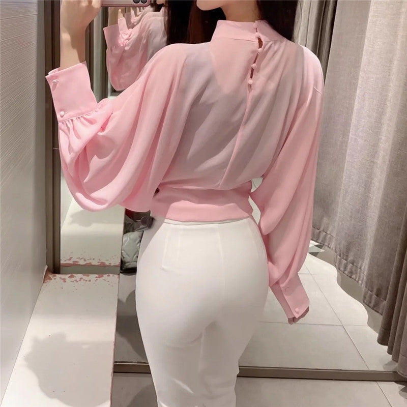 woloong New Pink Pants Women High Waist Wide Leg Trousers Woman Casual Baggy Pant Suits Spring Streetwear Wide Pants