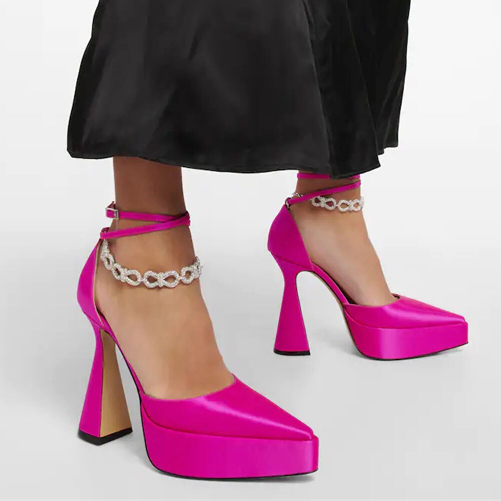 Summer New Sexy Party Women Sandals Platform High Heels Ballroom Fashion Shoes For Woman Ankle Strap Prom Sandals Ladies