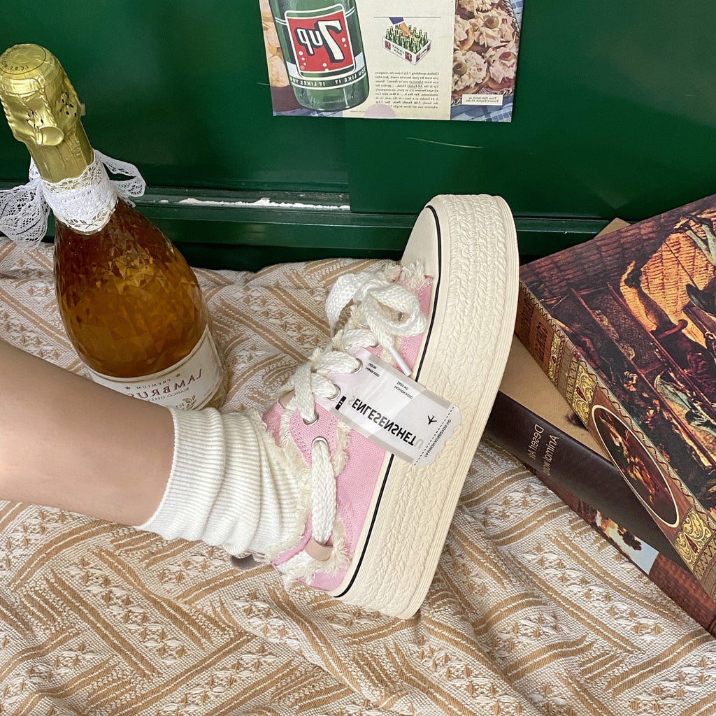 goosudu  Small Fragrance Canvas Shoes Women Thin Spring New Ins Tide Korean Version Beggar Shoes Small White Shoes Skateboard Shoes