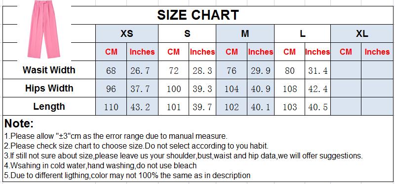 woloong New Pink Pants Women High Waist Wide Leg Trousers Woman Casual Baggy Pant Suits Spring Streetwear Wide Pants