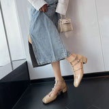 Fashion Sandals Women New High Real Genuine Leather Square Head Slim Strap Buckle Roman Style High Heels Summer Versatile