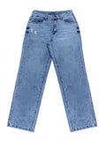 High Waist Jeans Women Baggy Jeans  New Fashion Straight Leg Pants Y2k Denim Trousers Vintage Loose Blue Washed Mom Jeans