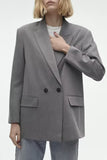 Spring/Summer  New Commuting Loose Leisure Fashion Suit Lapel Loose Double Breasted Blazer