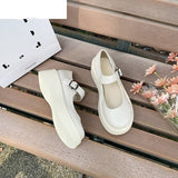 woloong  New Spring and Summer Women Mary Jane Shoes Sponge Cake Bottom Japanese Bowtie Student All-match Sweet Design Pumps