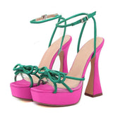 Summer New Sexy Party Women Sandals Platform High Heels Ballroom Fashion Shoes For Woman Ankle Strap Prom Sandals Ladies