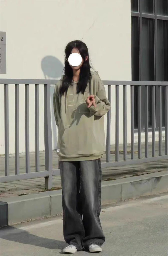 Streetwear Hoodies Women Casual Loose Sweatshirts Woman Harajuku Hip Hop Long Sleeve Cotton Grey Pullover Autumn Winter New