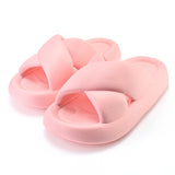 New Women Cross Slipper Soft EVA Thick Bottom Bathroom Slipper Fashion Couple Summer Indoor Home Floor Sandals Slippers