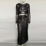 Sequin Female Sexy Maxi Skirt Summer Fashion Glitter High Waist Loose Elegant Club Long Skirt Sparkle Women Long Skirt New