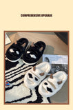 woloong New Design Women Winter House Furry Slippers Couple Fluffy Fur Home Slides Flat Indoor Floor Shoes Ladies Cute Flip Flops