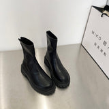 woloong Ankle Chelsea Boots New Winter Mid Heels Platform Women Botas Snow Warm Designer Motorcycle Boots Gladiator Oxford Zapatos