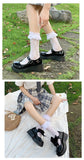woloong  New Spring and Summer Women Mary Jane Shoes Sponge Cake Bottom Japanese Bowtie Student All-match Sweet Design Pumps