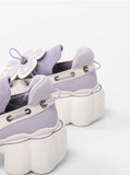 woloong Womens Lolita Flowers Bowknot Gothic Punk Shoes Creepers Pumps Japanese Harajuku Platform Girls Round Toe New