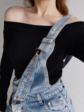 Vintage Denim Overalls for Women Baggy Jeans Spring Summer Casual Jumpsuits High Waist Straight Trousers Cargo Pants Female