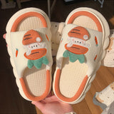 woloong  Four Season Home Non Slip Thick Sole Mute Hemp Cotton Women Slippers Cute Cartoon Shape Men Indoor Shoes New Arrival