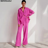 Cotton Women's Home Clothes Loose 2 Piece Sets Long Sleeve Sleepwear Female Casual Trouser Suits Autumn Pajamas