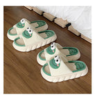 woloong  Four Season Home Non Slip Thick Sole Mute Hemp Cotton Women Slippers Cute Cartoon Shape Men Indoor Shoes New Arrival
