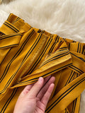 goosudu Summer New Fashion All-match Women's Casual Pants Retro Striped Color Slim Long Slit Wide Leg Pants DK1053