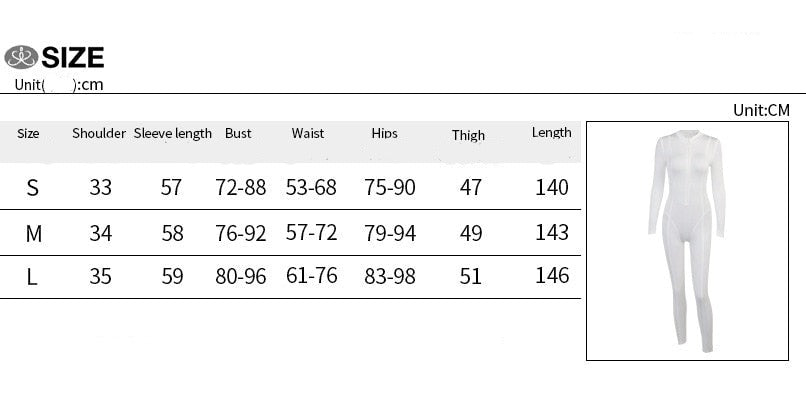 Skinny Sport Jumpsuit Women Casual White Long Sleeve Bodycon One Pieces Sexy Club Outfits Body Tops Autumn Overalls
