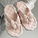 Cute Bowknot Women's Slippers  New Summer Indoor and Outdoor Flip Flops Beach Smooth Ladder Home Non-slip EVA Slippers