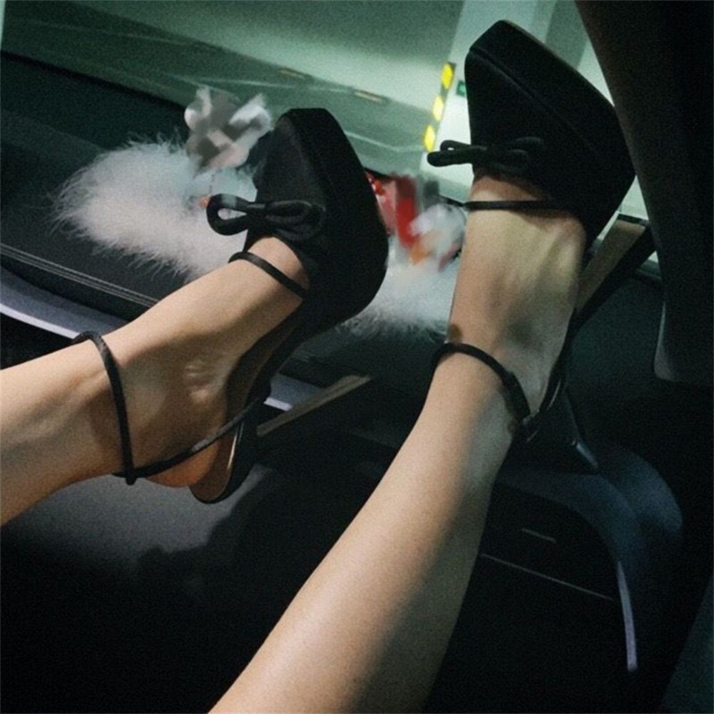 Summer New Sexy Party Women Sandals Platform High Heels Ballroom Fashion Shoes For Woman Ankle Strap Prom Sandals Ladies