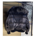 European Version Winter New Light Luxury All-match Big Fur Collar Loose Women's Long-Sleeved Bread Korean Version Down Jack