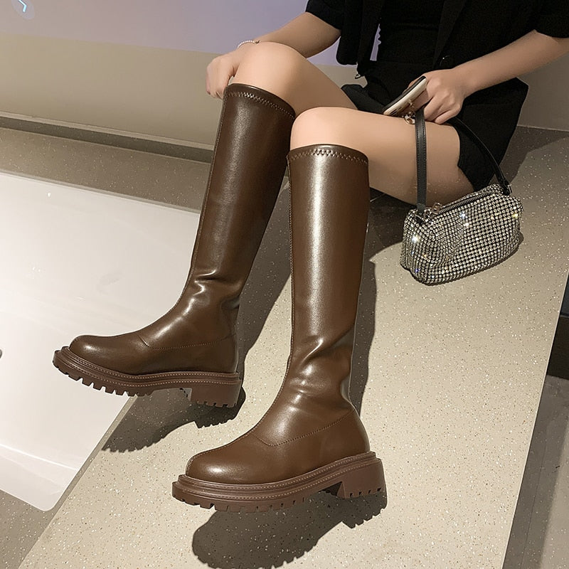 woloong Ankle Chelsea Boots New Winter Mid Heels Platform Women Botas Snow Warm Designer Motorcycle Boots Gladiator Oxford Zapatos