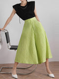 Loose Green Skirt Pants For Women High Waist Solid Minimalist Casual Skirts Pant Female Summer Clothing Fashion New
