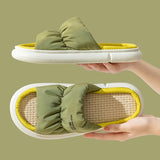 woloong  New Women Slippers Thick Bottom Mix Color Summer Shoes Woman Fashion Comfortable Shoes Couple Footwear Size 36-45