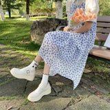 woloong  New Spring and Summer Women Mary Jane Shoes Sponge Cake Bottom Japanese Bowtie Student All-match Sweet Design Pumps