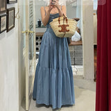 Sexy Two Piece Set Skirt Women French Style V-neck Slim Fit Short Camisole Tank Top High Waist Large Swing Ruched Skirt Suit