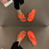 woloong  Women's Flip Flops Candy Color Pleated Fashion Shoes New Wild Outdoor Flat Slippers for Women Casual Home Summer Slides Тапочки