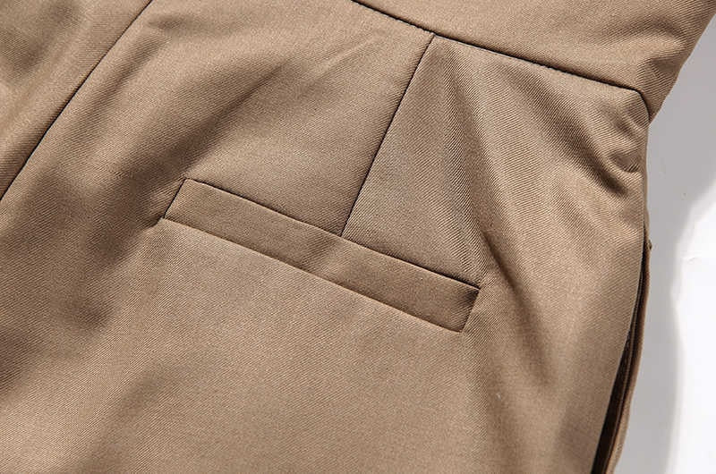 woloong Casual Irregular Trousers For Women High Waist Lace Up Button Straight Slim Pants Female Autumn Fashion New