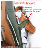 woloong Woman‘s New Mary Janes Shoes Genuine Leather Shallow Square heel Pumps Buckle Strap Round Toe Lady Footwear