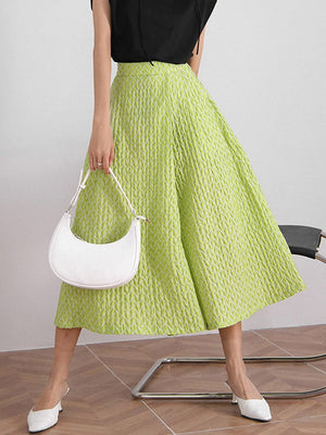 Loose Green Skirt Pants For Women High Waist Solid Minimalist Casual Skirts Pant Female Summer Clothing Fashion New