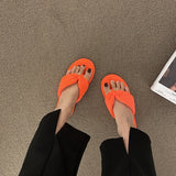 woloong  Women's Flip Flops Candy Color Pleated Fashion Shoes New Wild Outdoor Flat Slippers for Women Casual Home Summer Slides Тапочки