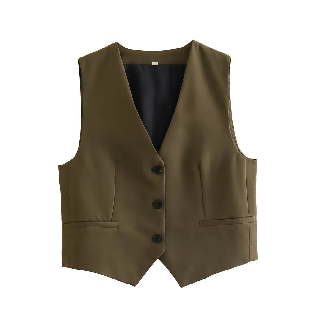 Women Pants 2 Pieces Sets Fashion Linen Vest Tops+Straight Pants Office Suit Vintage Woman Two Pieces Outfit