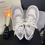 White Japanese Platform Canvas Sports Running Shoes Women's Sneakers New Casual Design Vulcanize Flat Tennis Basket Lolita